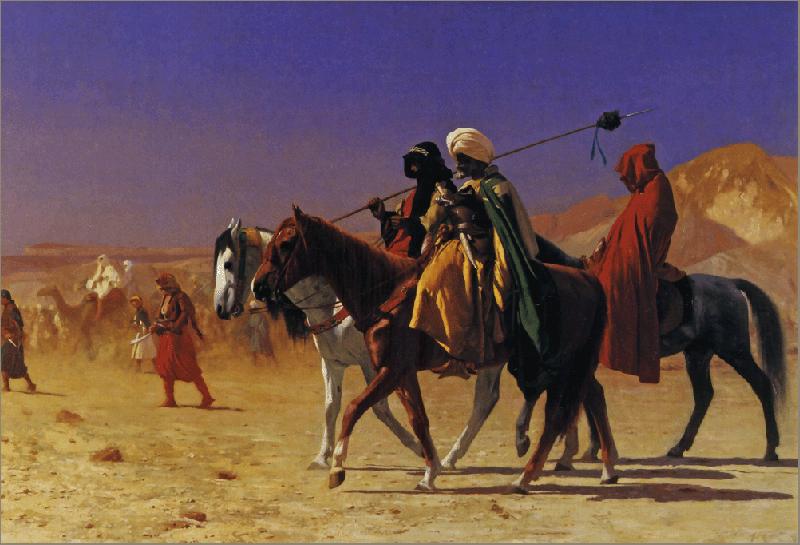 Jean-Leon Gerome Arabs Crossing the Desert oil painting picture